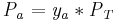 \mathbf{\mathit{P_a = y_a*P_T}}