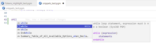 Code Snippet Sample While Statement Light+ theme