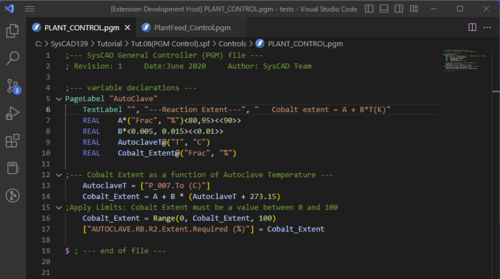 pgm highlighting Dark+ Theme